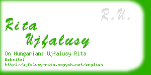 rita ujfalusy business card